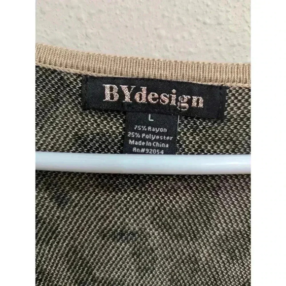 Cheetah print knit 3/4 long sleeve sweater by BYDesign size L - Picture 2 of 6